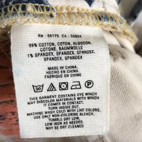 Pilcro Stet Tan Floral Skinny Jean /‎ SZ 26 - Picture 9 of 9